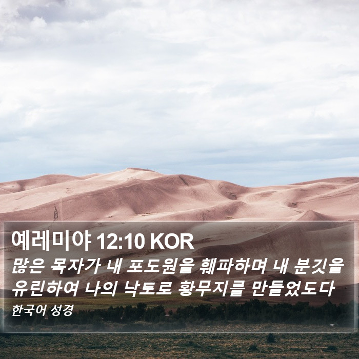 예레미야 12:10 KOR Bible Study