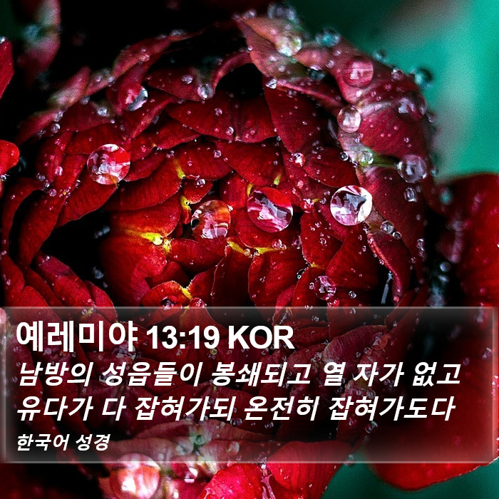 예레미야 13:19 KOR Bible Study