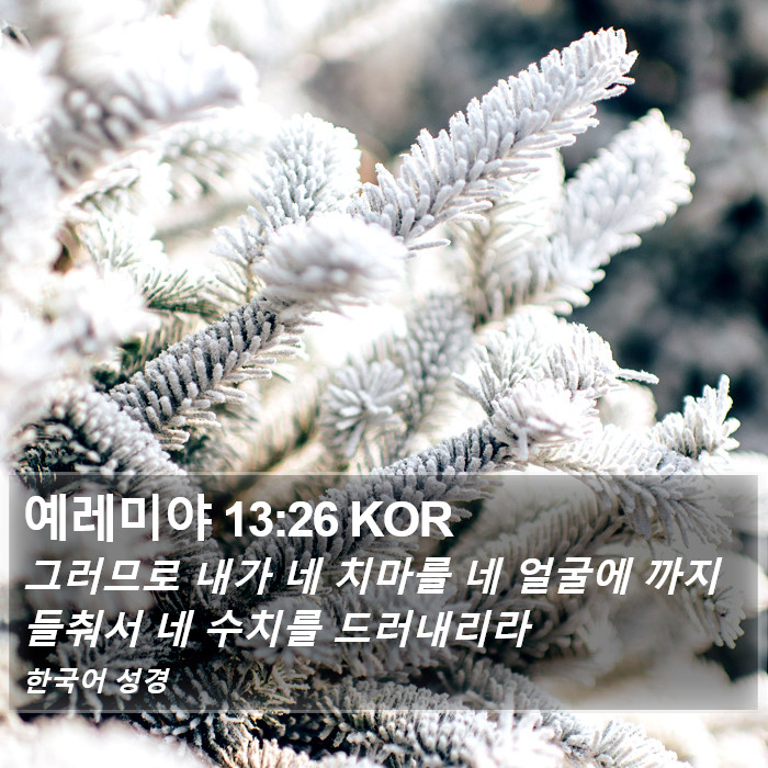 예레미야 13:26 KOR Bible Study