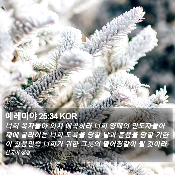 예레미야 25:34 KOR Bible Study
