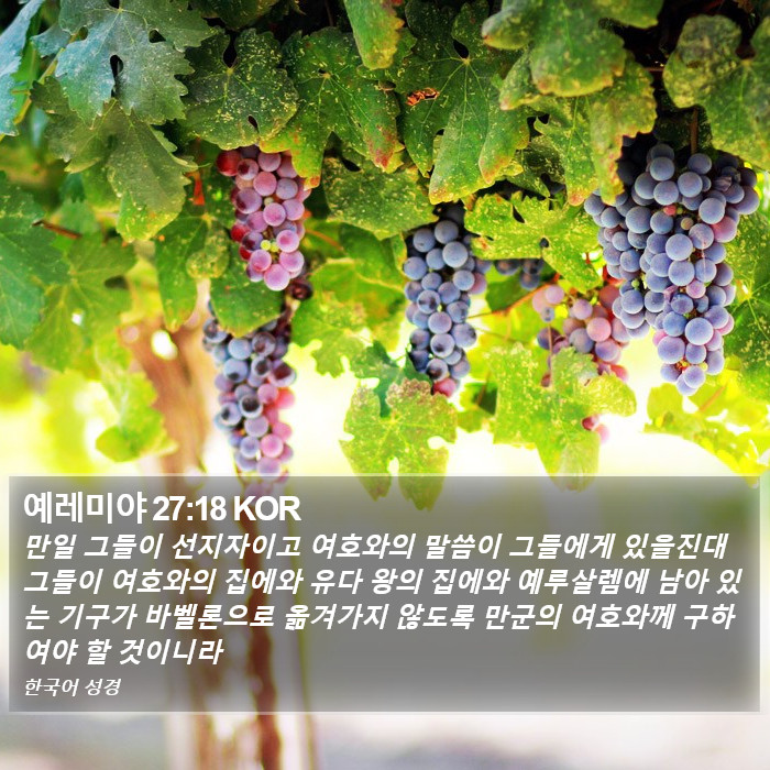 예레미야 27:18 KOR Bible Study