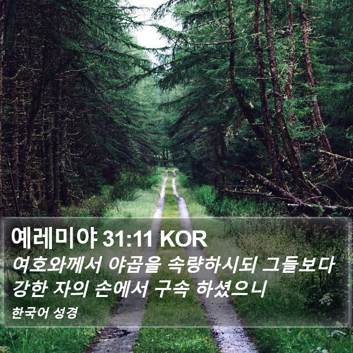 예레미야 31:11 KOR Bible Study