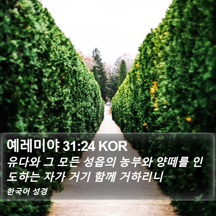 예레미야 31:24 KOR Bible Study