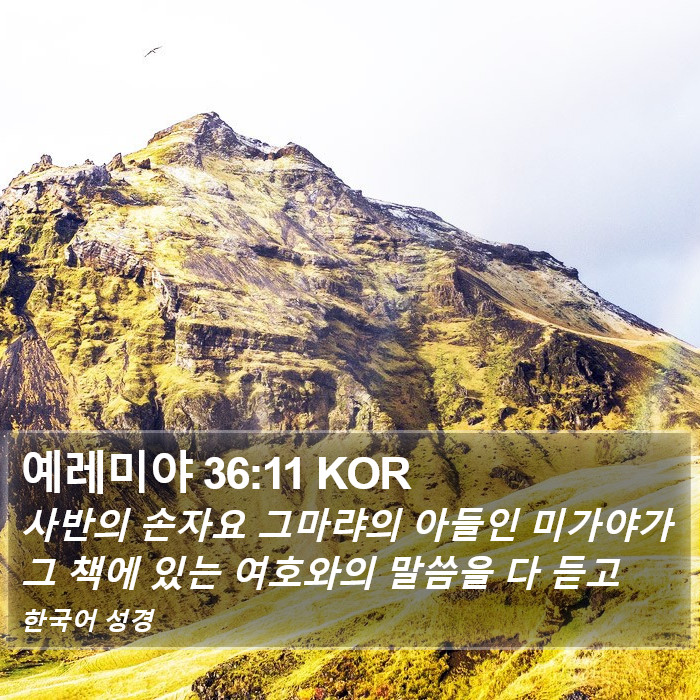 예레미야 36:11 KOR Bible Study