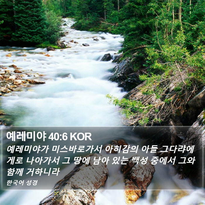 예레미야 40:6 KOR Bible Study
