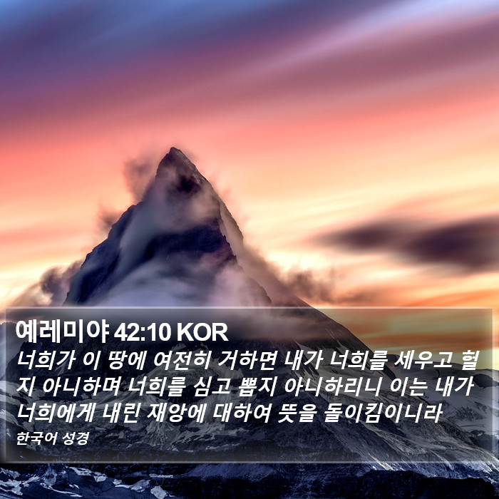 예레미야 42:10 KOR Bible Study