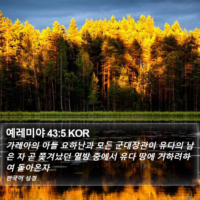 예레미야 43:5 KOR Bible Study