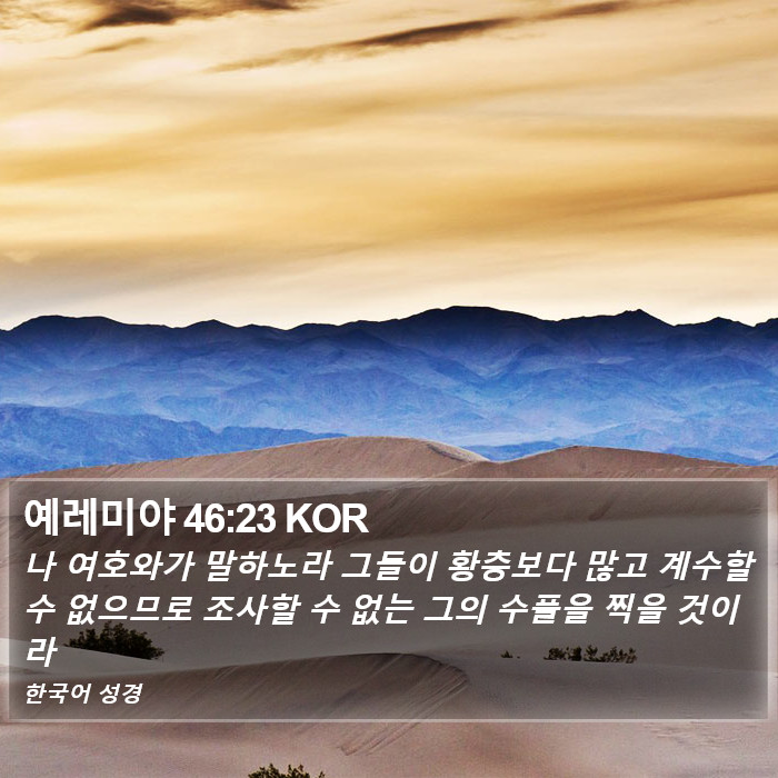 예레미야 46:23 KOR Bible Study