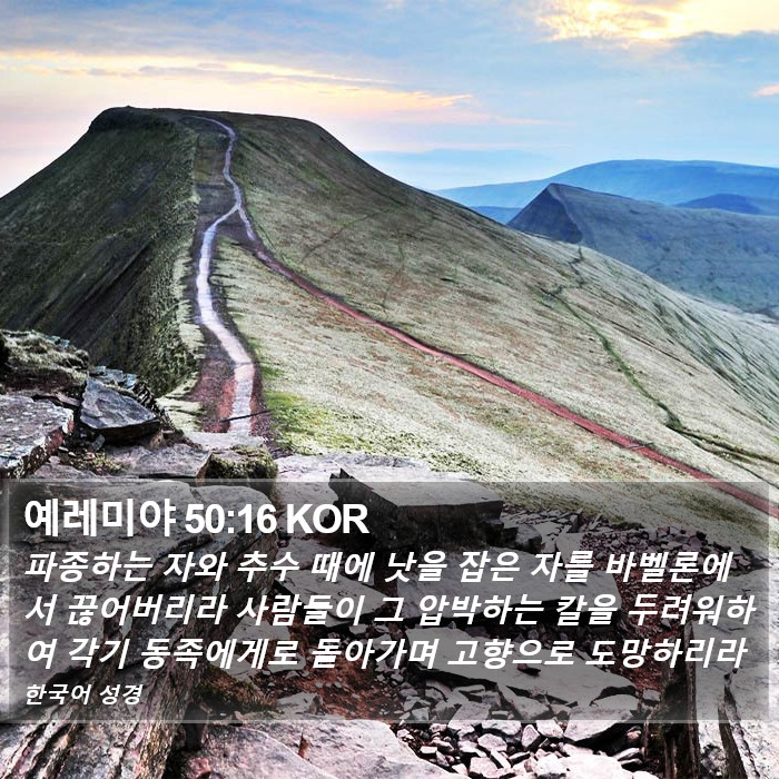 예레미야 50:16 KOR Bible Study