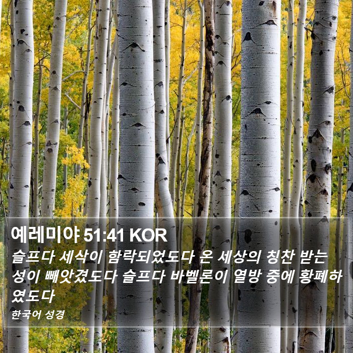 예레미야 51:41 KOR Bible Study