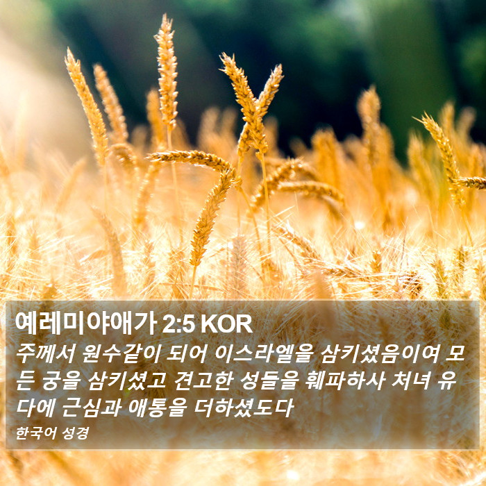 예레미야애가 2:5 KOR Bible Study