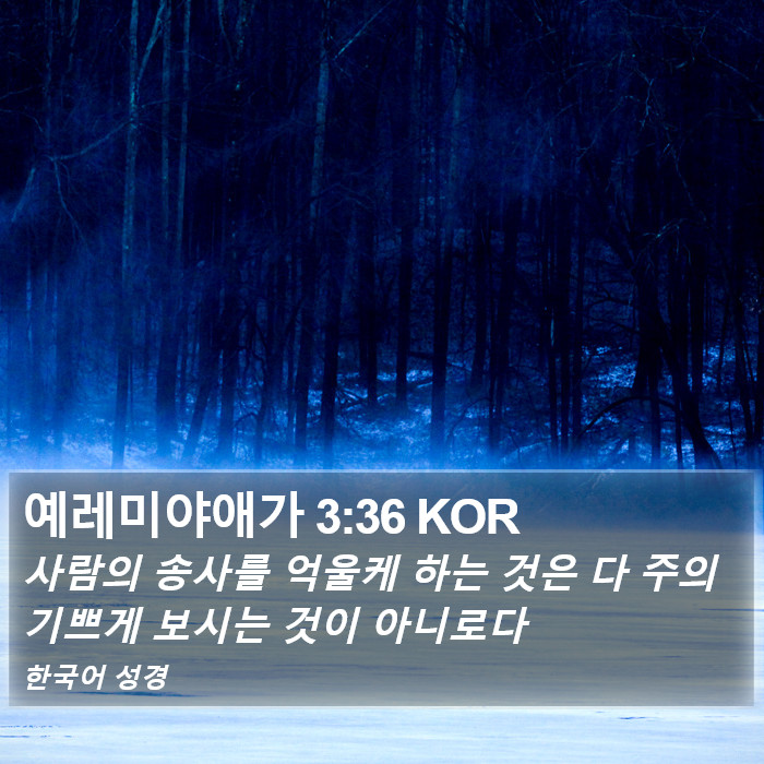 예레미야애가 3:36 KOR Bible Study
