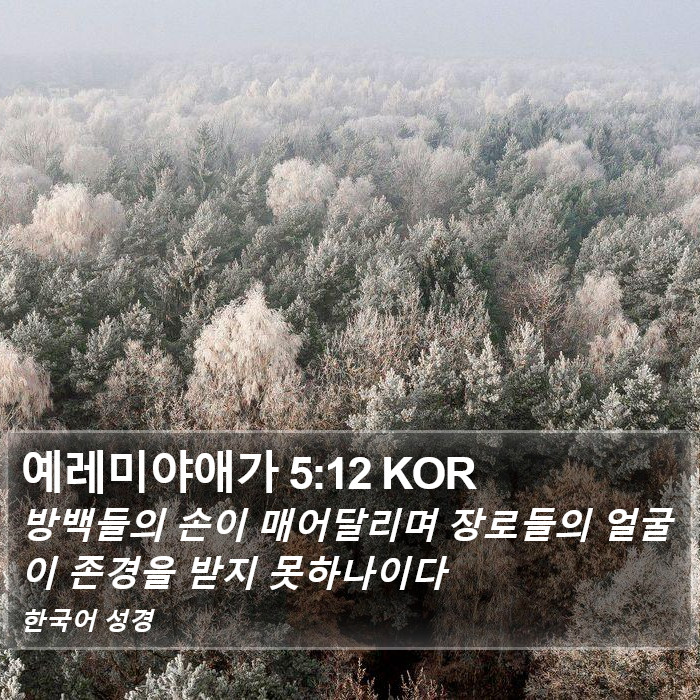 예레미야애가 5:12 KOR Bible Study