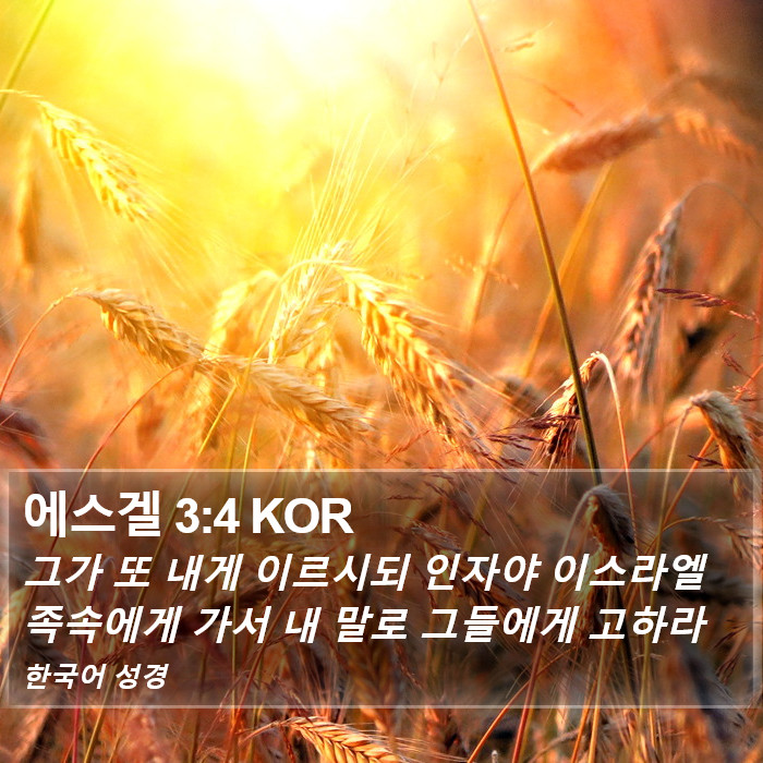 에스겔 3:4 KOR Bible Study