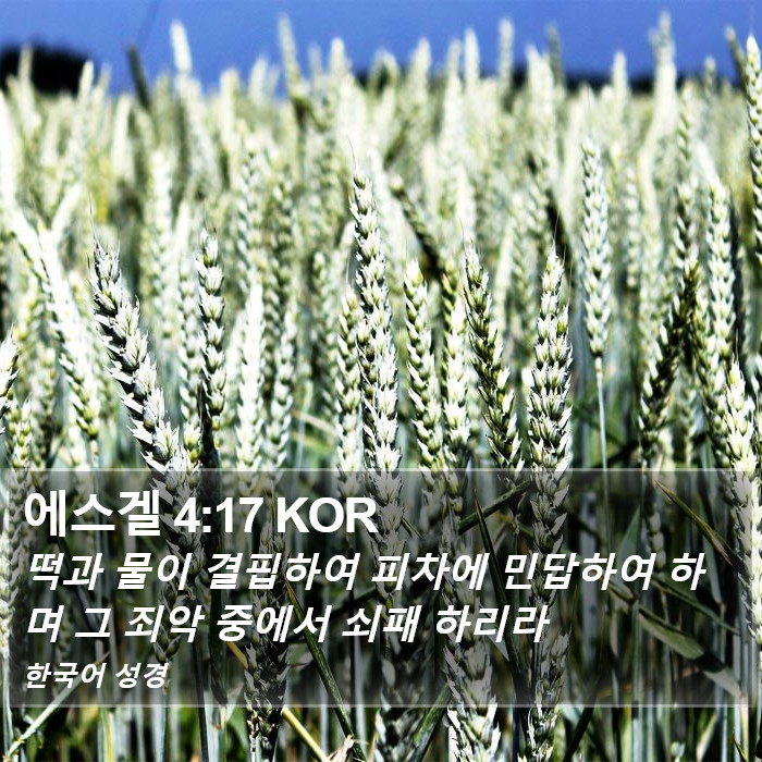에스겔 4:17 KOR Bible Study