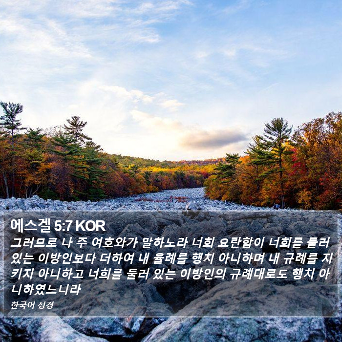 에스겔 5:7 KOR Bible Study