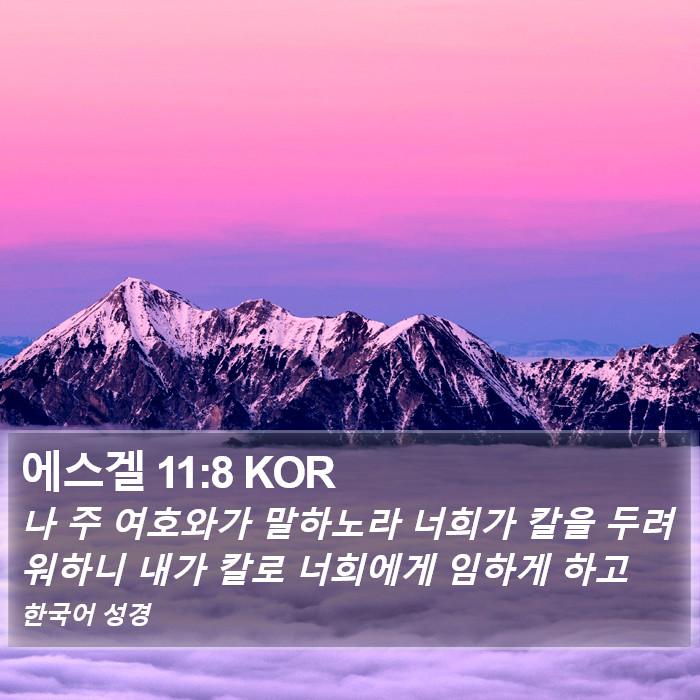 에스겔 11:8 KOR Bible Study