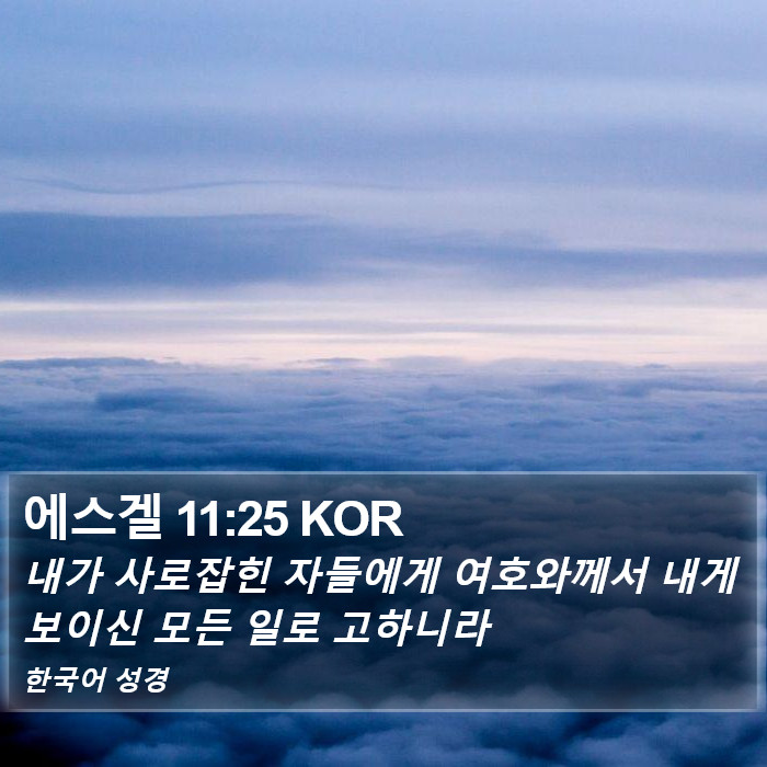 에스겔 11:25 KOR Bible Study