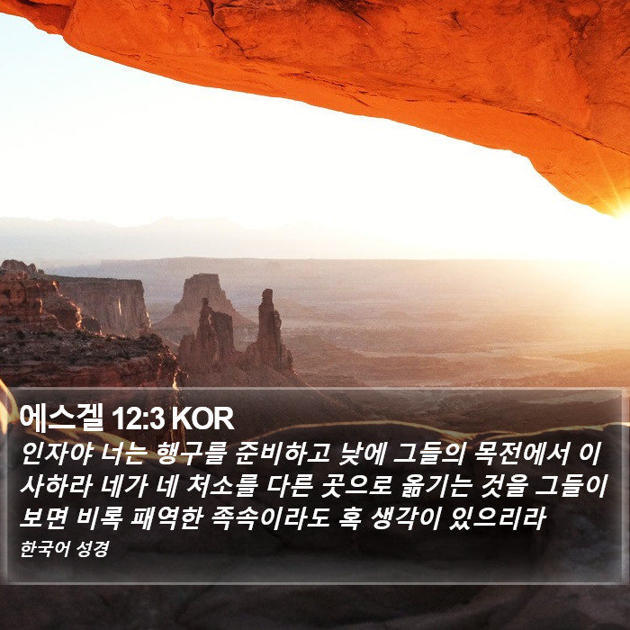 에스겔 12:3 KOR Bible Study