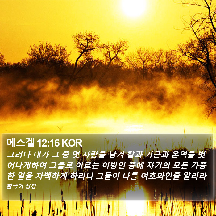 에스겔 12:16 KOR Bible Study