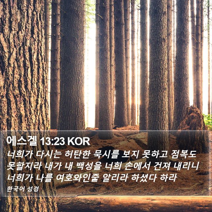 에스겔 13:23 KOR Bible Study