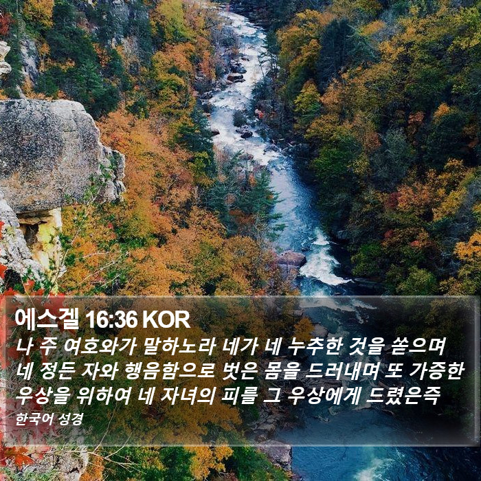 에스겔 16:36 KOR Bible Study