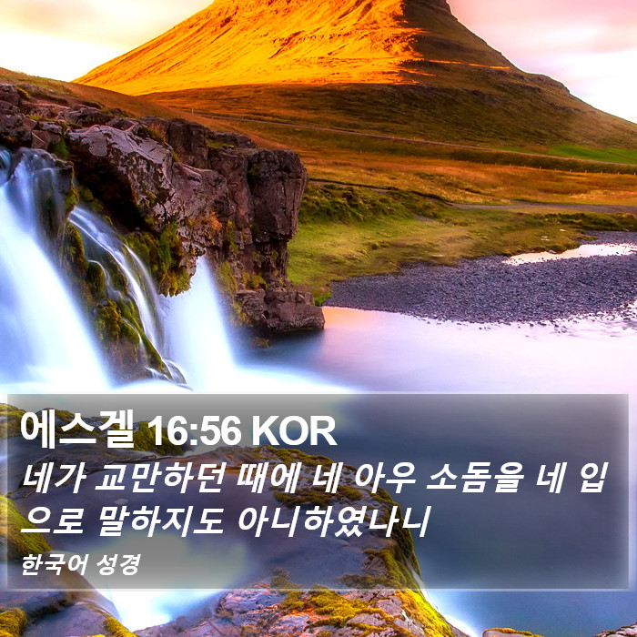 에스겔 16:56 KOR Bible Study