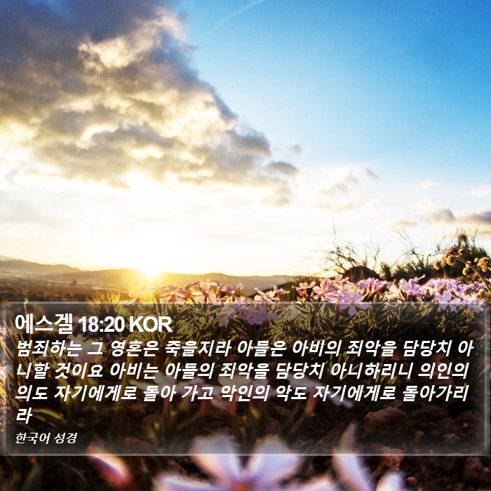 에스겔 18:20 KOR Bible Study