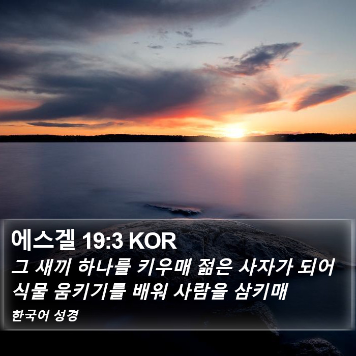 에스겔 19:3 KOR Bible Study