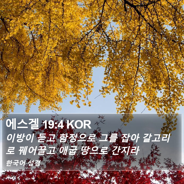 에스겔 19:4 KOR Bible Study