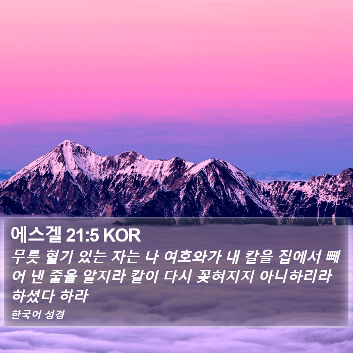 에스겔 21:5 KOR Bible Study