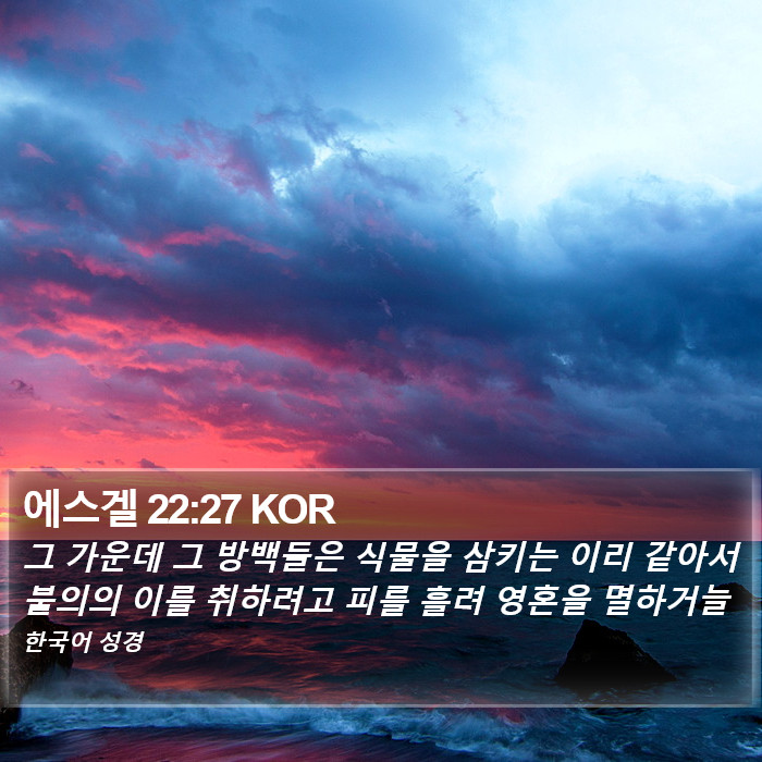 에스겔 22:27 KOR Bible Study