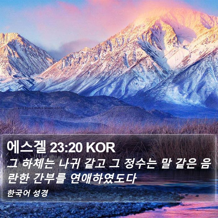 에스겔 23:20 KOR Bible Study