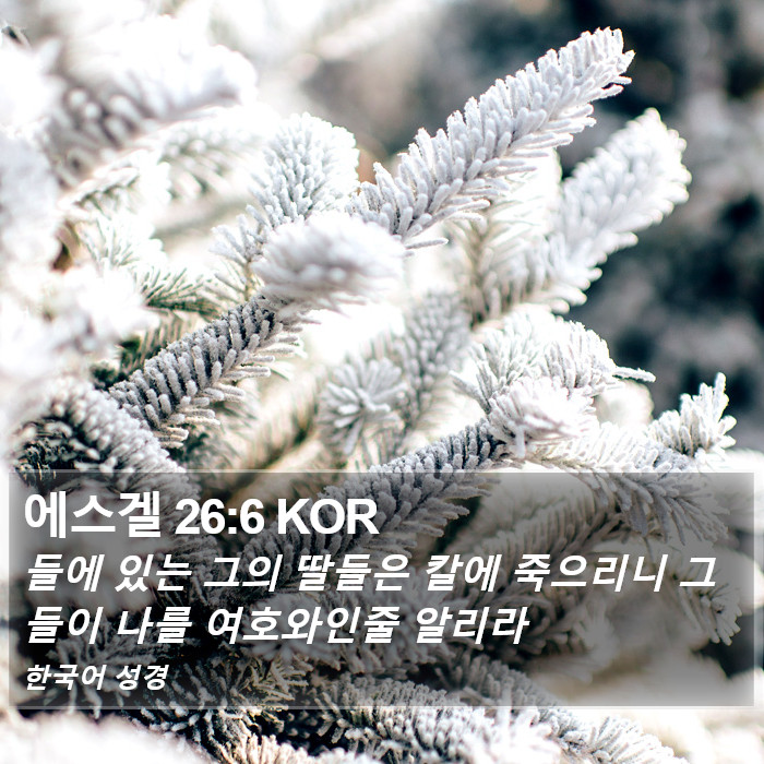 에스겔 26:6 KOR Bible Study