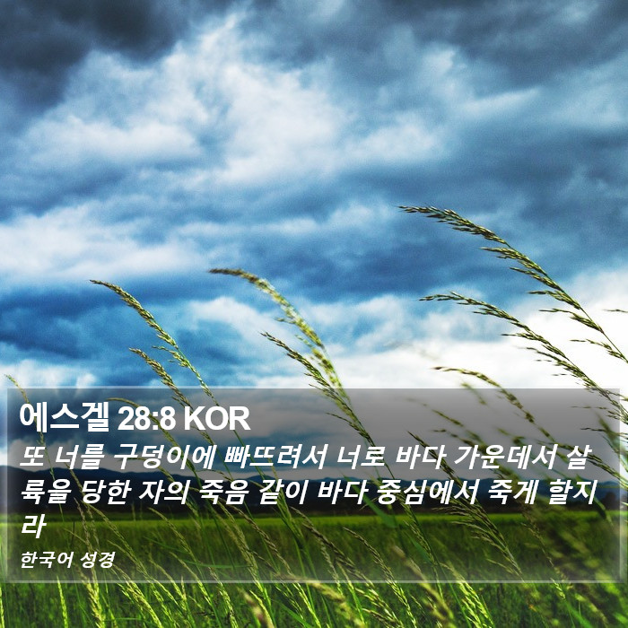 에스겔 28:8 KOR Bible Study