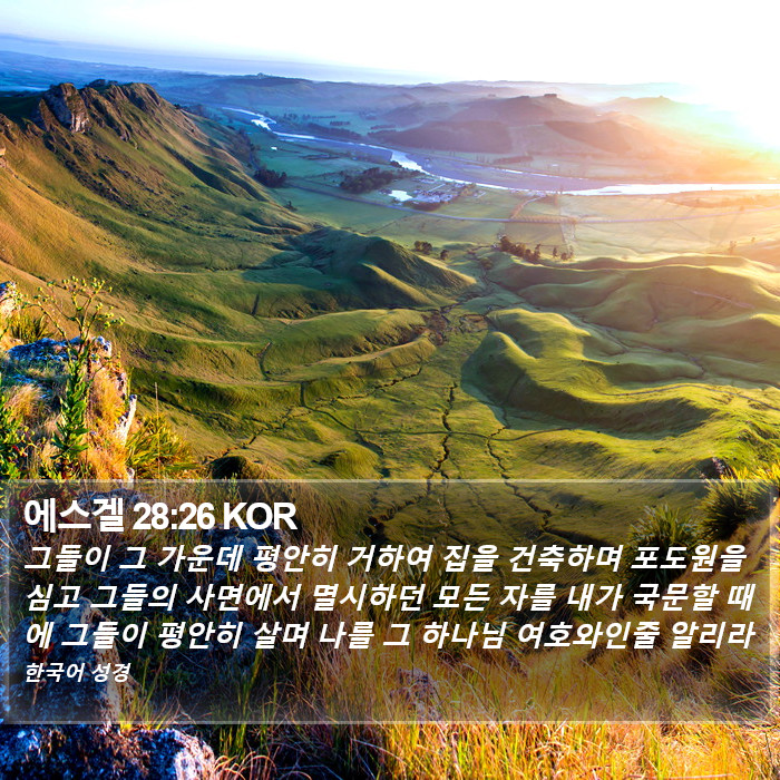 에스겔 28:26 KOR Bible Study