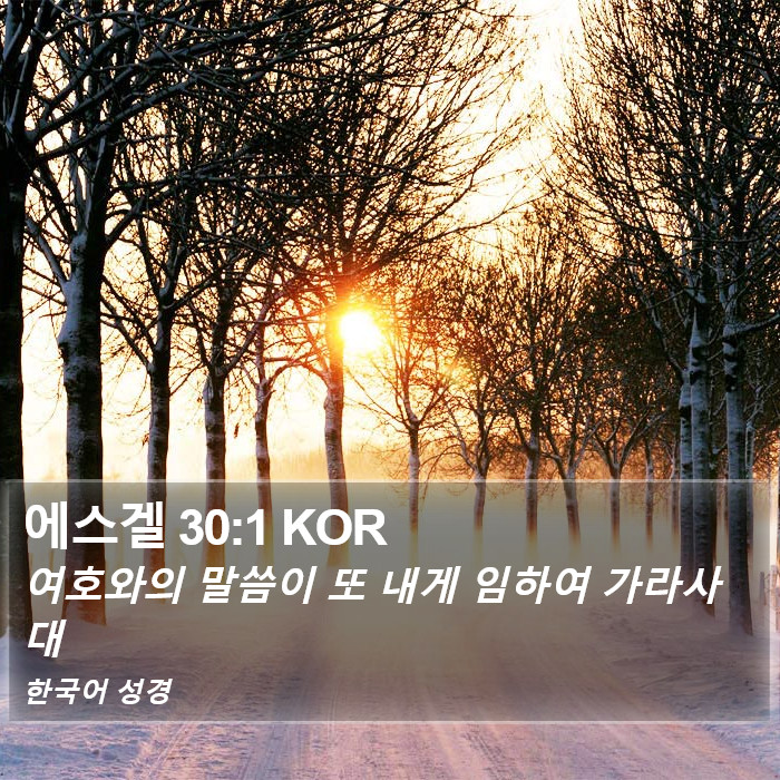 에스겔 30:1 KOR Bible Study