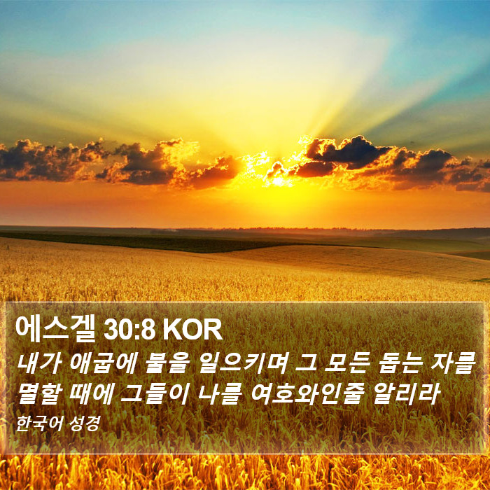 에스겔 30:8 KOR Bible Study