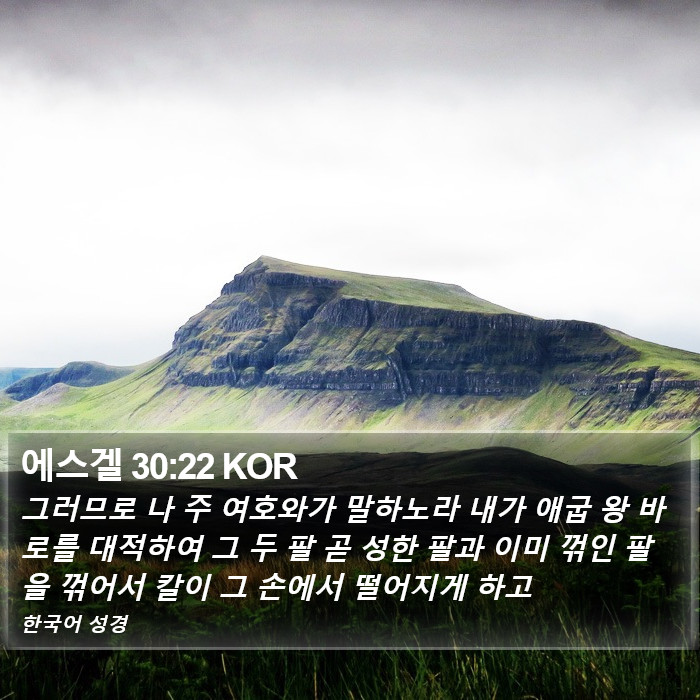 에스겔 30:22 KOR Bible Study