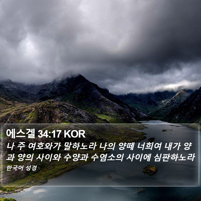 에스겔 34:17 KOR Bible Study