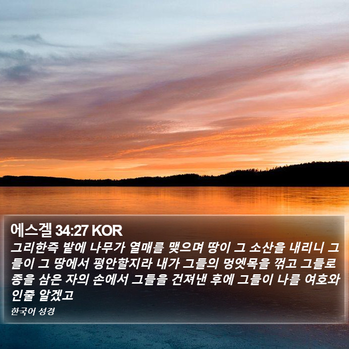 에스겔 34:27 KOR Bible Study