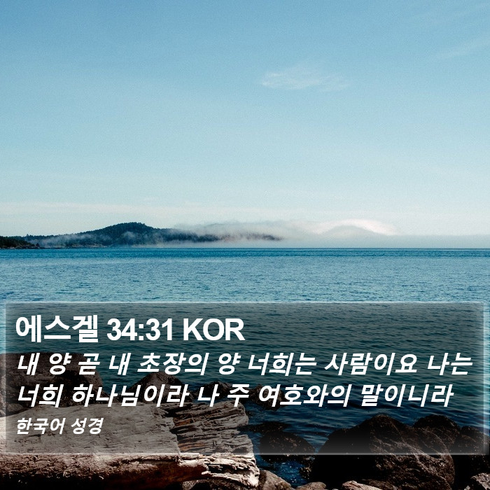 에스겔 34:31 KOR Bible Study