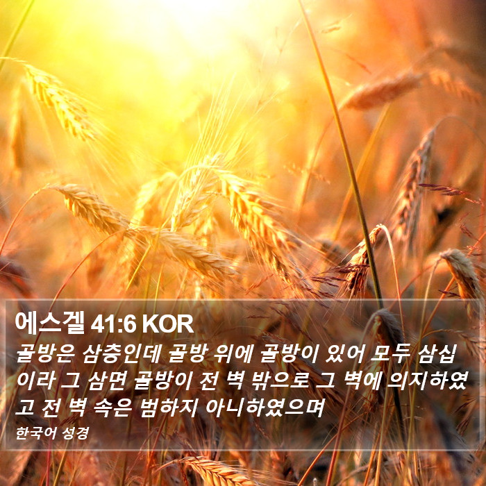 에스겔 41:6 KOR Bible Study