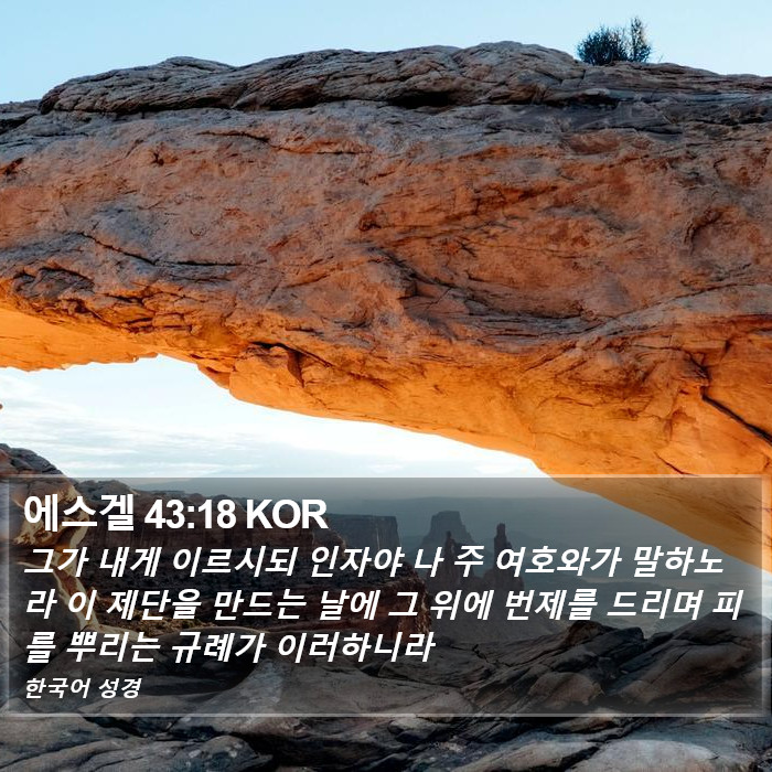 에스겔 43:18 KOR Bible Study