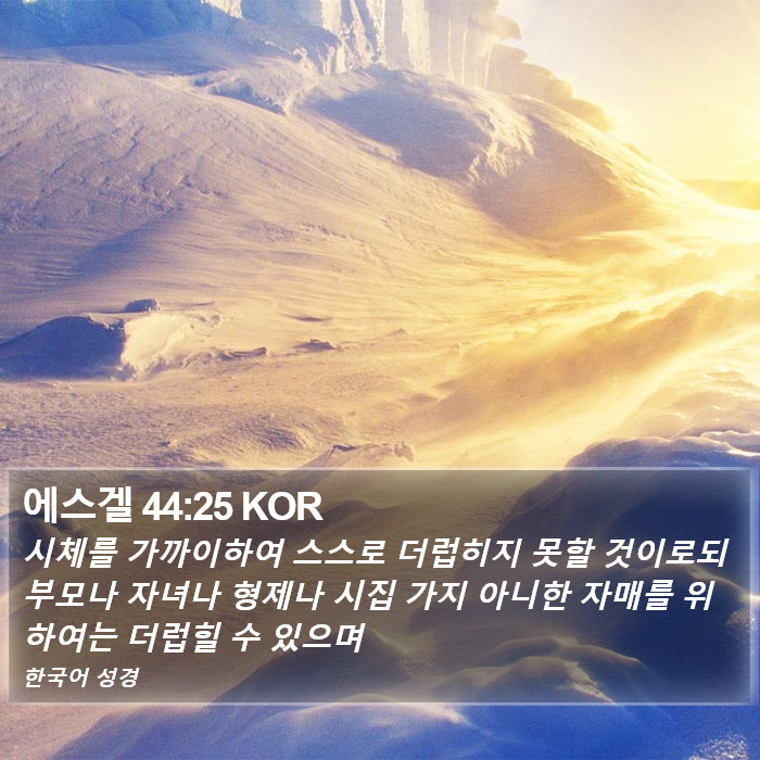 에스겔 44:25 KOR Bible Study