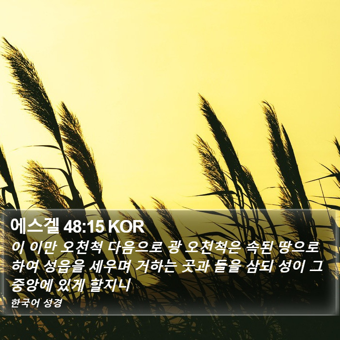 에스겔 48:15 KOR Bible Study