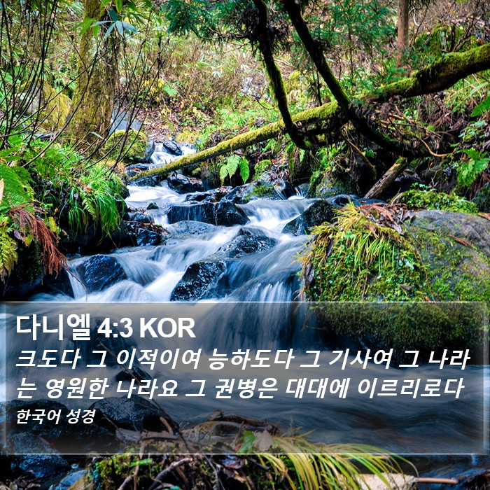 다니엘 4:3 KOR Bible Study