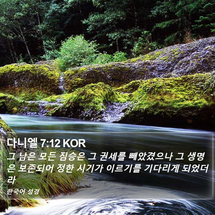 다니엘 7:12 KOR Bible Study