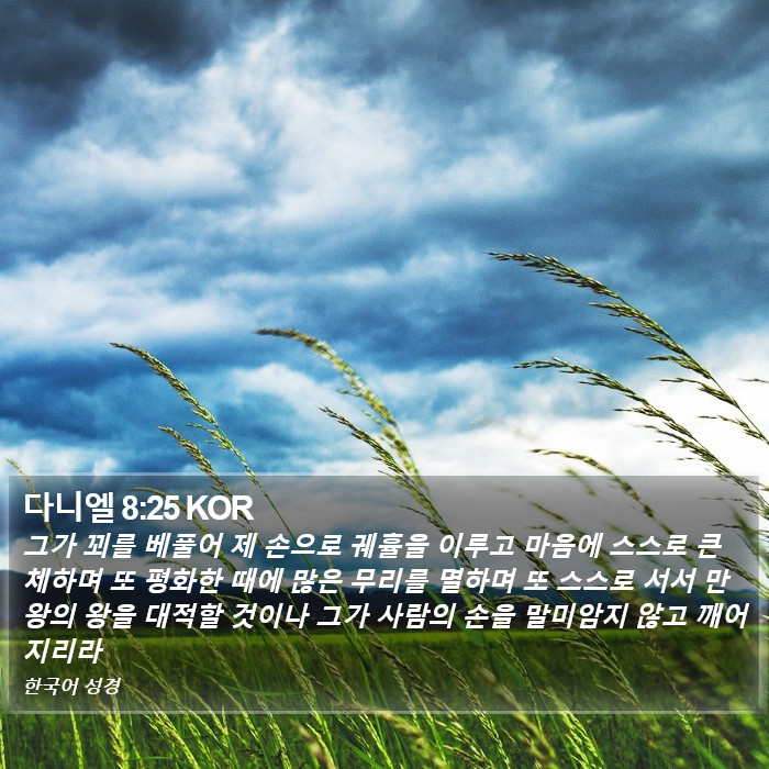 다니엘 8:25 KOR Bible Study