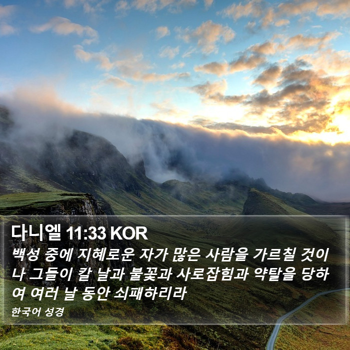 다니엘 11:33 KOR Bible Study